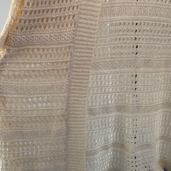 Anthropologie open mix knit cardigan beige one size‎ lagenlook oversized duster - Picture 4 of 11